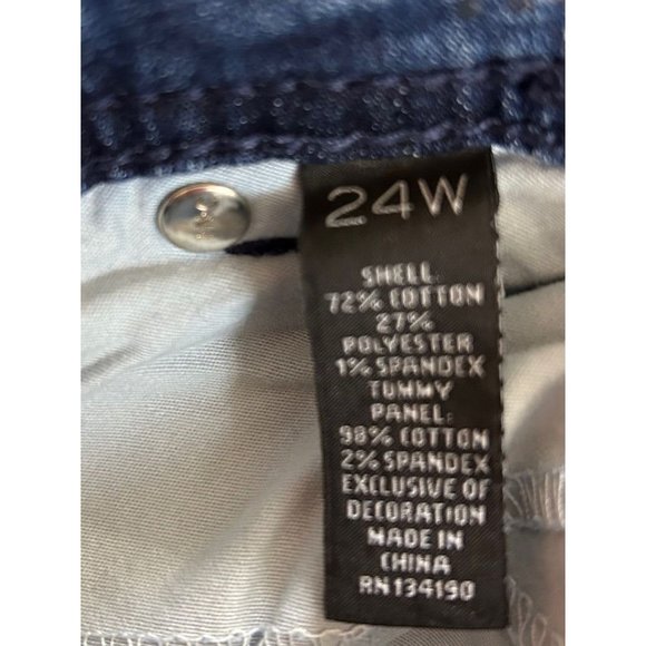 24W INC International Concepts Women's Embellished Jeans Skinny Leg Slim Tech Fi - Picture 10 of 10